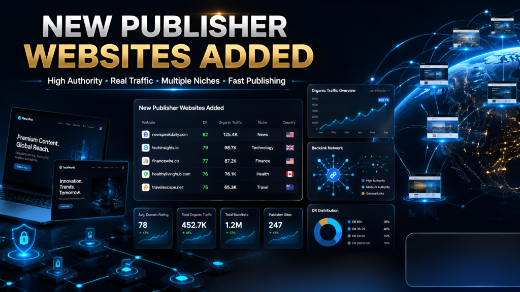 Guest posting sites and backlink strategy illustration